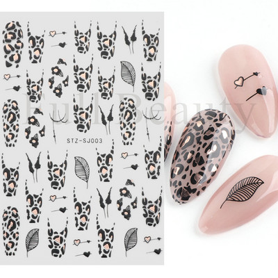 3D Sakura Fecske matricák körömön Nap Virág Levél Madár Rajzfilm Orchidea Csúsztató Vízfesték Köröm Design Manikűr SAF844-853