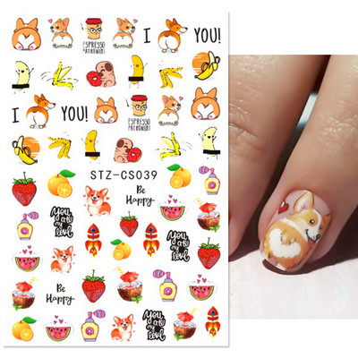 3D Sakura Fecske matricák körömön Nap Virág Levél Madár Rajzfilm Orchidea Csúsztató Vízfesték Köröm Design Manikűr SAF844-853