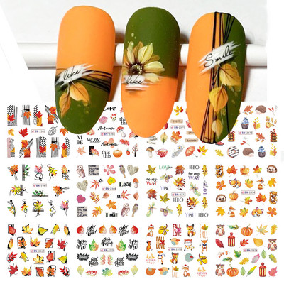 12 tk Multikas Halloweeni küünekleebised liugur Lõbus kõrvits Nõid Kloun Kolju maniküür Kaunistus Veeülekande küünte kleebised BEBN