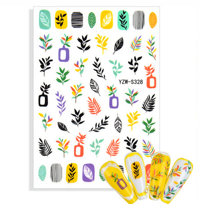 3D matricák a körmökön Geometria Hold Nap köröm matrica Pillangó Lotus csúszkák körmökhöz Manikűr Decoraciones Kiegészítők