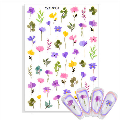 3D matricák a körmökön Geometria Hold Nap köröm matrica Pillangó Lotus csúszkák körmökhöz Manikűr Decoraciones Kiegészítők