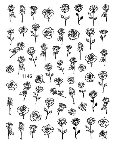 Αυτοκόλλητα νυχιών Λευκά πέταλα από άνθη κερασιού Sakura Roses Daisy Flowers Πίσω Κόλλα Αυτοκόλλητα νυχιών Διακόσμηση για Συμβουλές νυχιών Beauty