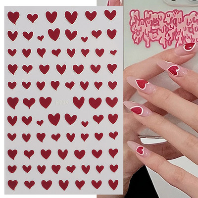 Τρισδιάστατο αυτοκόλλητο για την Ημέρα του Αγίου Βαλεντίνου Χαριτωμένο κορίτσι εραστής επιστολή με συρόμενα αυτοκόλλητα καρτούν Αυτοκόλλητα με πλήρη περιτύλιξη Αξεσουάρ τέχνης νυχιών TRF106