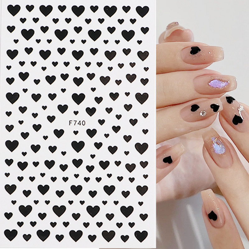 Τρισδιάστατο αυτοκόλλητο για την Ημέρα του Αγίου Βαλεντίνου Χαριτωμένο κορίτσι εραστής επιστολή με συρόμενα αυτοκόλλητα καρτούν Αυτοκόλλητα με πλήρη περιτύλιξη Αξεσουάρ τέχνης νυχιών TRF106