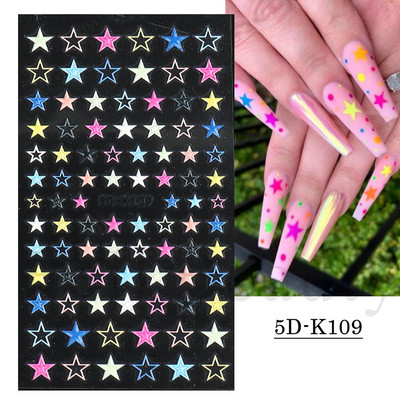 Χαριτωμένο μελόψωμο Man Polar Bear 5D ανάγλυφο αυτοκόλλητο νυχιών Decal Λευκή νιφάδα χιονιού Χριστουγεννιάτικο ντεκόρ Χειμερινό χαραγμένο ρυθμιστικό PPSTZ-5D63