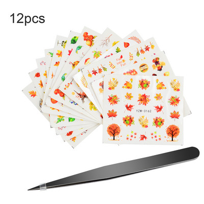 1 pintset +12 küünekleebis vesi lill liblikas kleebised kleebised palju küünte tätoveering DIY täisliigur maniküüri kaunistused