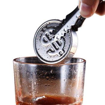 1 τμχ Στρογγυλό κέρμα από ανοξείδωτο χάλυβα Drink Beer Cooler Quick-Frozen Ice Cube Stone Party Bar Tools