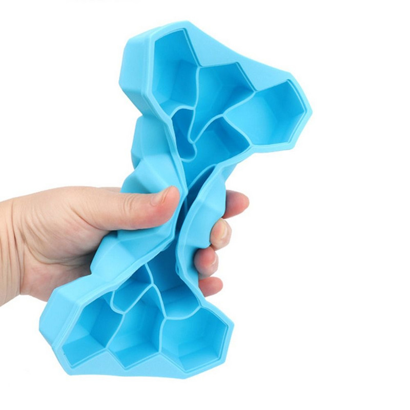 Нова форма на пчелна пита с подвижни капаци Многократна форма за кубчета лед Тава за кубчета лед Силиконова форма за правене на лед