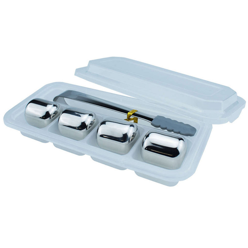 Nerūdijančio plieno ledo kubeliai Daugkartiniai metaliniai akmenys su viskiu išlaiko šaltį