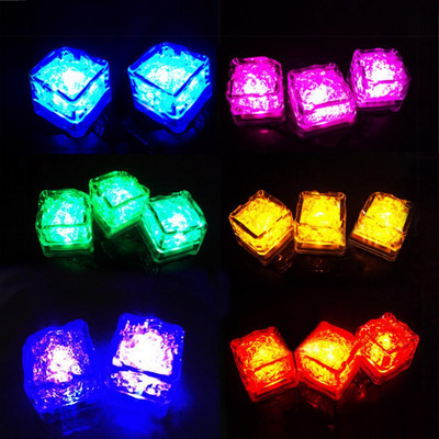Decoratiuni de nunta 3 buc cuburi de gheata cu LED-uri Glowing Party Ball Flash Luminos Luminos Neon Festival Craciun Bar Rechizite pentru pahar de vin