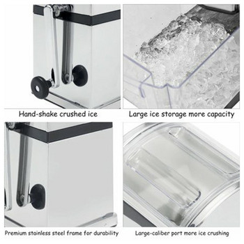 Мини домакинска ръчна самобръсначка Машина за раздробяване на лед Машина за създаване на снежни конуси Кухненски инструмент Ледотрошачка Самобръсначка Машина за създаване на снежни конуси