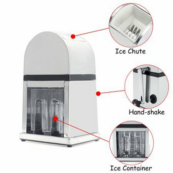 Μίνι οικιακή χειροκίνητη μηχανή τεμαχισμού ξυριστικής μηχανής πάγου Μηχανή κατασκευής κώνων χιονιού Εργαλείο κουζίνας Εργαλείο θραύσης πάγου Μηχανή κατασκευής κώνων χιονιού