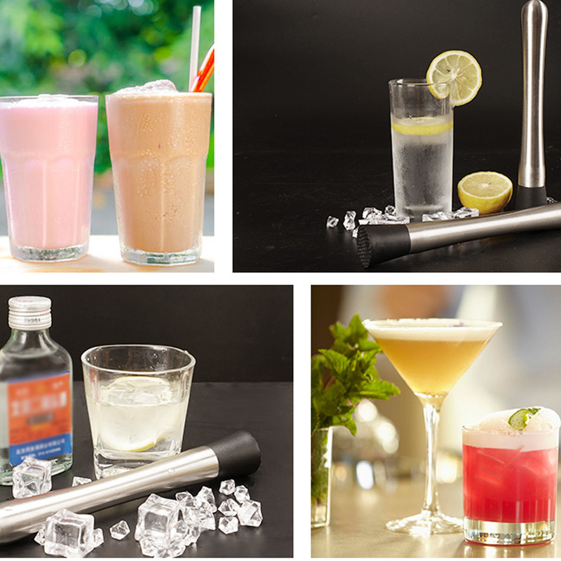 Nerūdijančio plieno aukso juodos šlifavimo lazdelės Šaukštas Srtainer ledo kokteilių lazdelės vaisių baro įrankiai vyno įrankiai