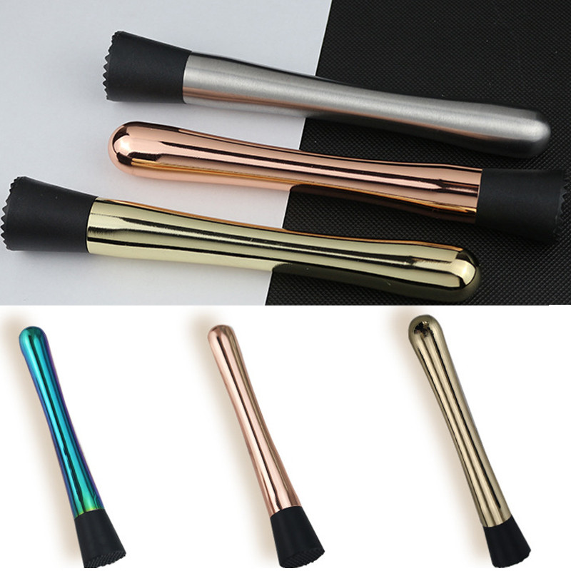 Nerūdijančio plieno aukso juodos šlifavimo lazdelės Šaukštas Srtainer ledo kokteilių lazdelės vaisių baro įrankiai vyno įrankiai