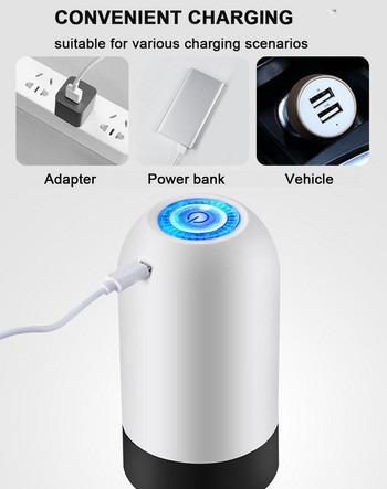 Електрическа водна помпа Бутилирано USB зареждане Безжична интелигентна помпа Интелигентен преносим електрически диспенсър за вода Автоматична водна помпа