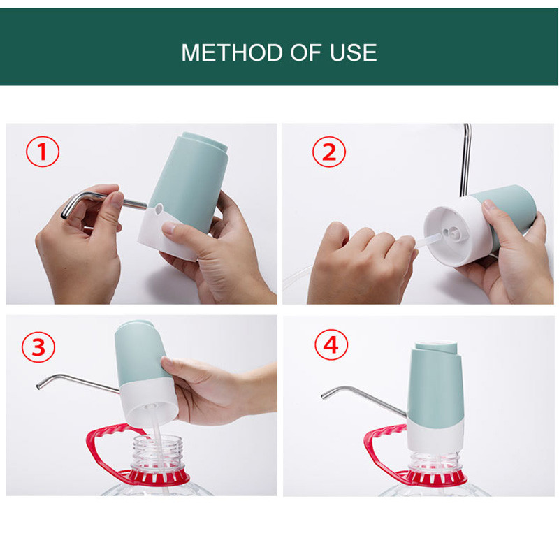 Veepudeli pumba USB laadimine automaatne joogiveepump kaasaskantav elektriline veejaoturi lüliti veepumpamisseadme jaoks