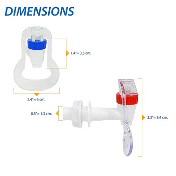 Резервен кран за натискане на диспенсъра за вода - синя и червена опаковка за кран за студена и топла вода