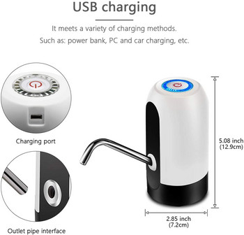 USB бързо зареждане, електрическа автоматична помпа, дозатор, бутилка с двоен мотор, питейна вода за Hone Office