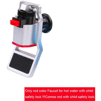Смяна на кран за охладител за вода, червено и синьо Подходящ за смяна на кран за топла студена вода Пластмасов кран за охладител за вода 2 бр.