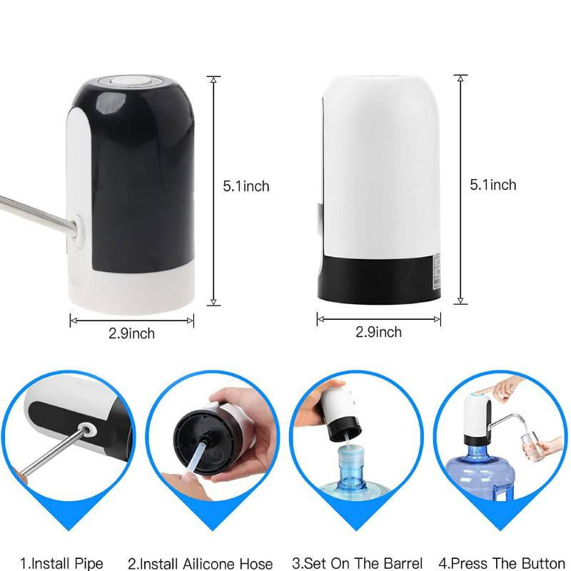 „Xiaomi“ elektrinis vandens dozatoriaus siurblys Automatinis vandens buteliuko siurblys USB įkrovimo vandens siurblys Vieno paspaudimo jungiklio gėrimų siurblio dozatorius