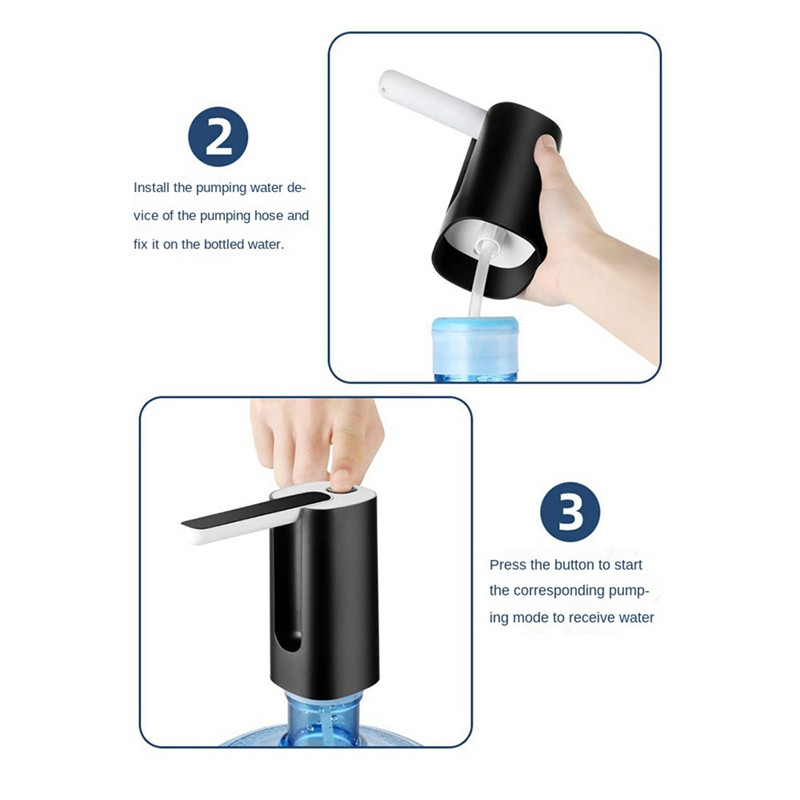 Összecsukható vízpumpa USB töltő automata adagoló otthoni konyhához Irodai kemping elektromos vízadagoló