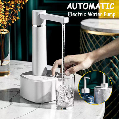 Pompă de apă electrică 220V 4W cu suport Dozator automat de apă Încărcare USB Dozator cu pompă de apă inteligentă în 3 trepte pentru bucătărie acasă