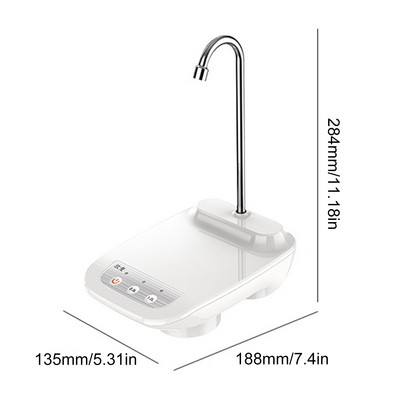 Pompă de apă electrică 220V 4W cu suport Dozator automat de apă Încărcare USB Dozator cu pompă de apă inteligentă în 3 trepte pentru bucătărie acasă