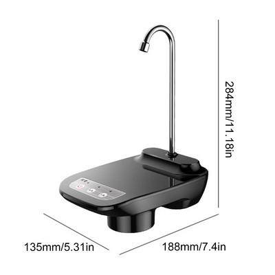 Pompă de apă electrică 220V 4W cu suport Dozator automat de apă Încărcare USB Dozator cu pompă de apă inteligentă în 3 trepte pentru bucătărie acasă
