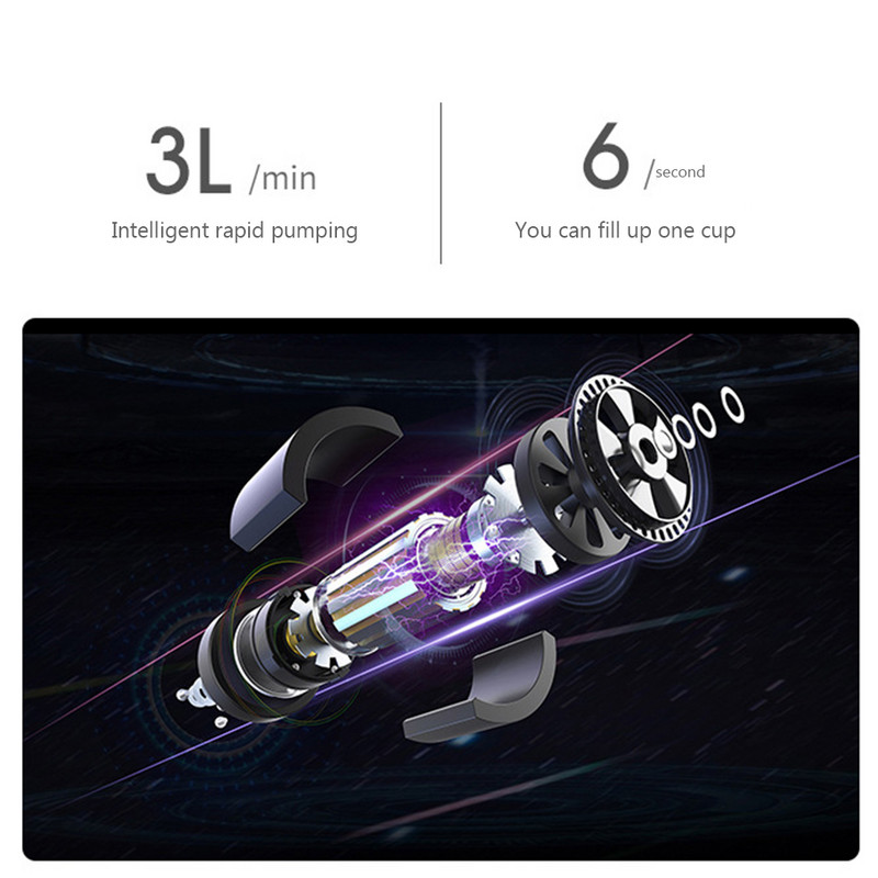 Elektrinis vandens galonų butelio siurblys Automatinis vandens dozatoriaus siurblys 19 litrų Smart Touch Control stalinis vandens siurblys USB įkrovimas