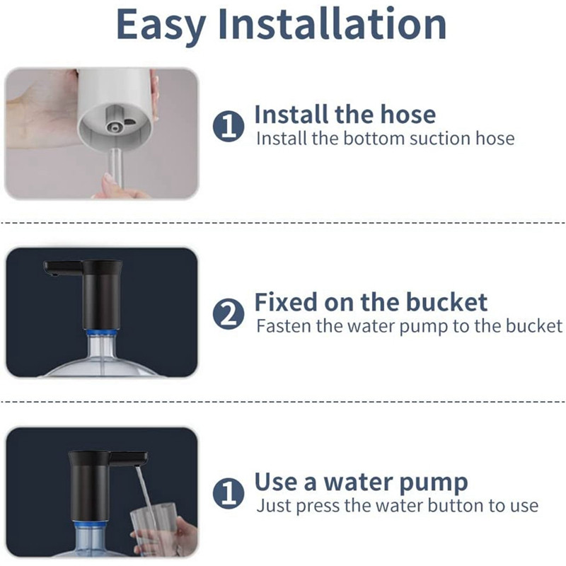 Vandens dozatoriaus siurblys, elektrinis geriamojo vandens siurblys, nešiojamas automatinis vandens butelio siurblys 2–5 galonų buteliui