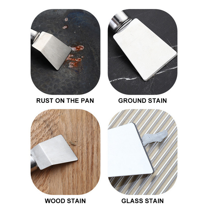 Nerūdijančio plieno šaldytuvas atitirpinimo valymo kastuvas gartraukis mentele virtuvės puodo korpuso valymo nukenksminimo įrankis