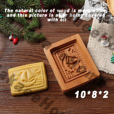 Medinės sausainių formelės Sausainių medinės imbierinių sausainių formelės 3D pyrago įspaudimo formelės kepimo formelės Moliūgų pjaustyklės kepyklos dalykėliai