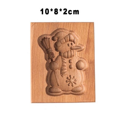 Medinės sausainių formelės Sausainių medinės imbierinių sausainių formelės 3D pyrago įspaudimo formelės kepimo formelės Moliūgų pjaustyklės kepyklos dalykėliai