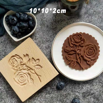 Medinės sausainių formelės Sausainių medinės imbierinių sausainių formelės 3D pyrago įspaudimo formelės kepimo formelės Moliūgų pjaustyklės kepyklos dalykėliai