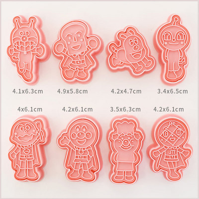 8 tk/komplekt lillekujulised küpsiselõikurid 3D plastist küpsisevormid küpsisetempel DIY fondant koogivorm Köök Küpsetuskondiitritooted Küpsetusnõud