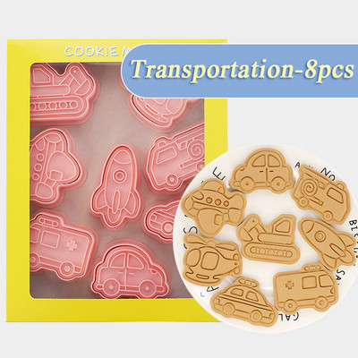 8Pcs Uskrsni plastični kalup za kolače, kalup za biskvit sa zečjim jajima, 3D kalup za zečiće, alat za pečenje kolača, ukrasi za uskršnju zabavu 2023.