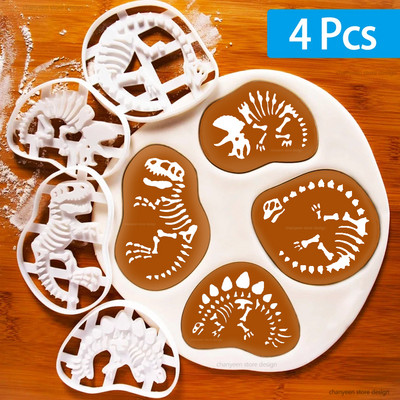 New Dinosaur Cookie Cutters Mold Dinosaur Biscuit Refassing Mold Sugarcraft Επιδόρπιο Φόρμα ψησίματος Κέικ Αξεσουάρ κουζίνας