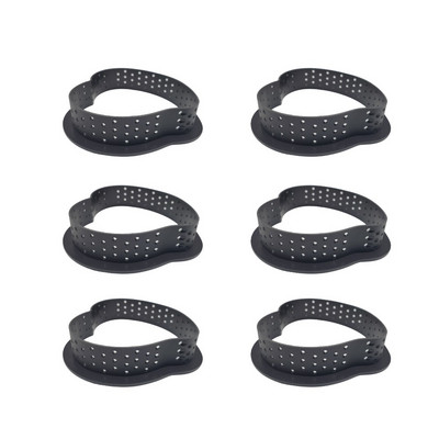 8 vnt. arba 6 vnt. putėsių apskritimo pjaustyklės dekoravimo įrankis prancūziško deserto „pasidaryk pats“ pyrago formelės perforuotas žiedas Nelipnus kepinių pyragas