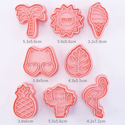 27 stiili Küpsiselõikurid Plastikust 3D dinosauruse kujuga multifilm Vajutatav biskviitvorm Küpsisetempel Köök Küpsetamine Kondiitritooted Küpsetusnõud