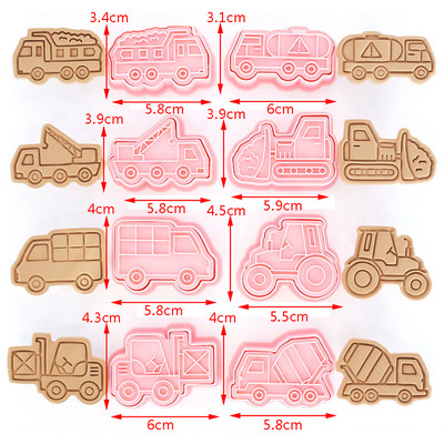 27 stiili Küpsiselõikurid Plastikust 3D dinosauruse kujuga multifilm Vajutatav biskviitvorm Küpsisetempel Köök Küpsetamine Kondiitritooted Küpsetusnõud