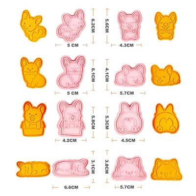 27 stiili Küpsiselõikurid Plastikust 3D dinosauruse kujuga multifilm Vajutatav biskviitvorm Küpsisetempel Köök Küpsetamine Kondiitritooted Küpsetusnõud