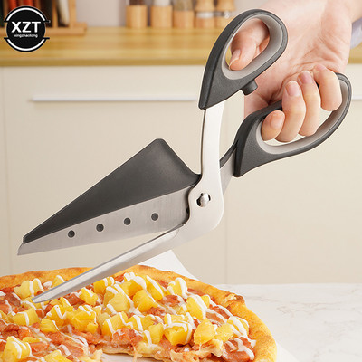 Foarfece pentru pizza, ultra ascuțită, detașabilă, din oțel inoxidabil, pentru tăiat pizza pentru bucătărie, instrument pentru pizza, 27 cm, mâner antiderapant, lopată pentru pizza.