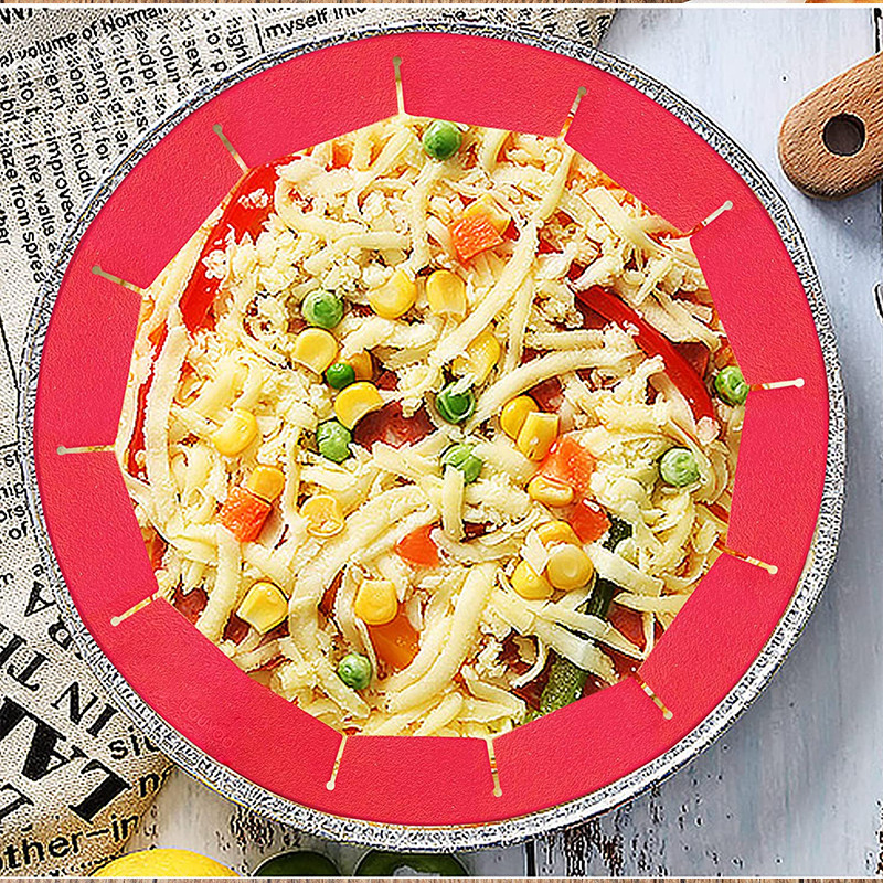 Reguliuojamas pyrago plutos skydas Daugkartinio naudojimo silikono pyrago apsauginės kepimo plutos apsaugos dangtelis pyragas Picos kepimo virtuvės įrankiai