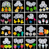 27 στυλ Φρούτα/Μονόκερος/Λουλούδι/Φύλλο Ρητίνη σιλικόνης Εποξειδική φόρμα για γλειφιτζούρι Diy σοκολατένια φόρμα ζαχαρωτών για κέικ Εργαλεία διακόσμησης Σκεύη ψησίματος