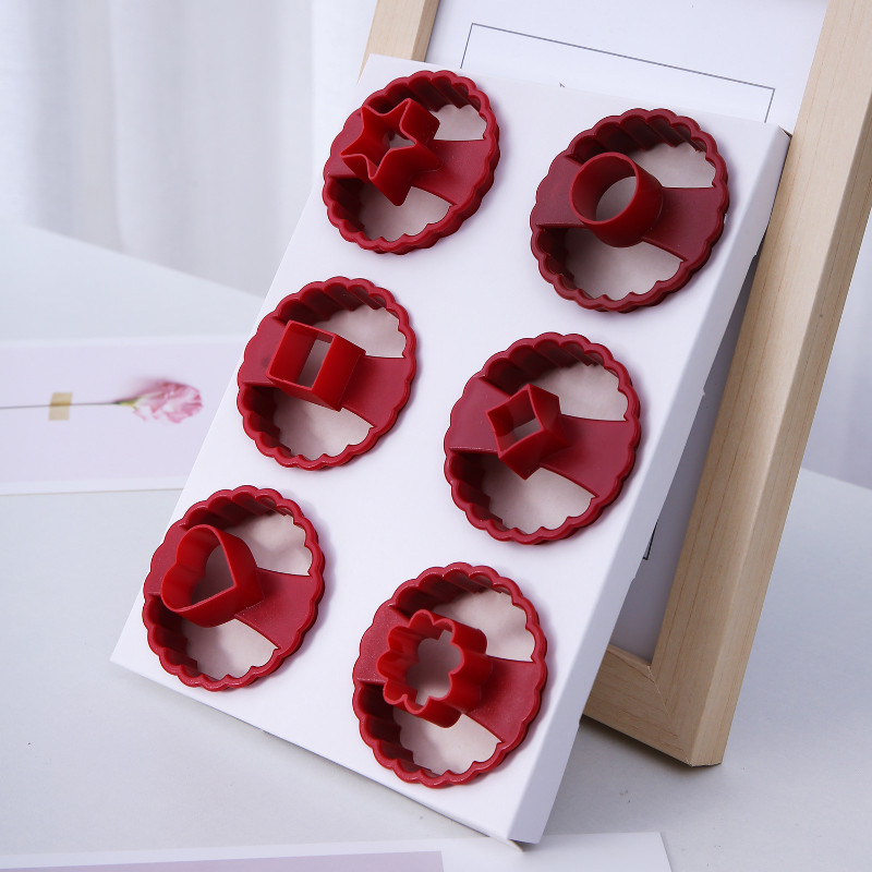 6 τμχ DIY Κόφτης για τούρτες DIY Πολυλειτουργικό Διακοσμητικό Εργαλείο Fondant Linzer Σετ φόρμας ψησίματος για διακόσμηση ζαχαροπλαστικής