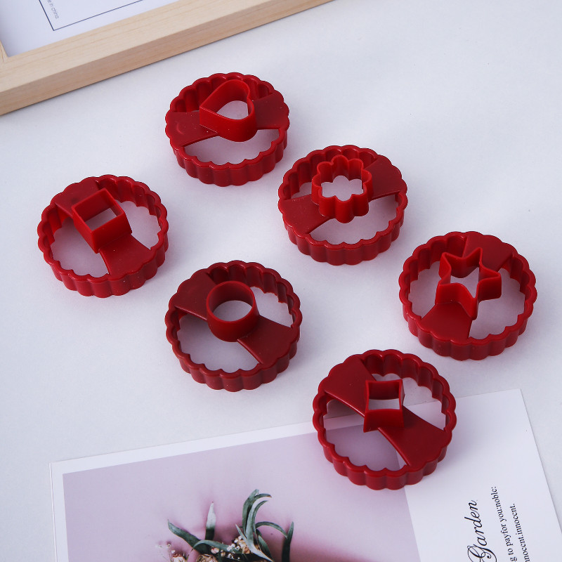 6 τμχ DIY Κόφτης για τούρτες DIY Πολυλειτουργικό Διακοσμητικό Εργαλείο Fondant Linzer Σετ φόρμας ψησίματος για διακόσμηση ζαχαροπλαστικής