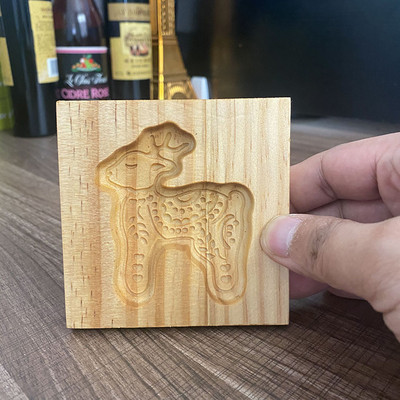 Puidust küpsisevorm majapidamises kasutatav piparkoogivorm 3D küpsise reljeefvormid Pagari vidin Küpsetustööriist Köögitarbed