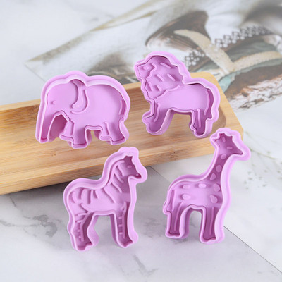 Leu de pădure Mucegai pentru prăjituri cu animale, frunze țestoase, matriță pentru ștampila pentru biscuiți, pentru copii, junglă, ziua de naștere, petrecere, coacere, decor tort