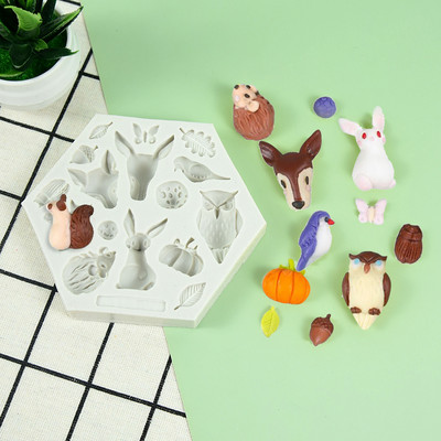 Leu de pădure Mucegai pentru prăjituri cu animale, frunze țestoase, matriță pentru ștampila pentru biscuiți, pentru copii, junglă, ziua de naștere, petrecere, coacere, decor tort