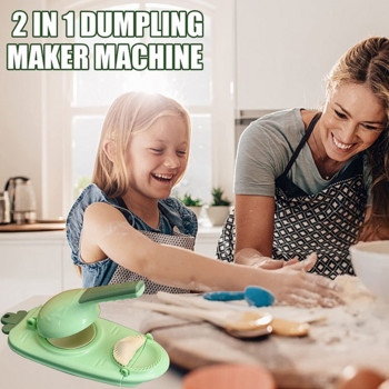2 σε 1 χειροκίνητο Dumpling Pasta Maker Portable Dumpling Skin Artifact DIY Machine Wrappers Dough Mold Kitchen Dumpling Making